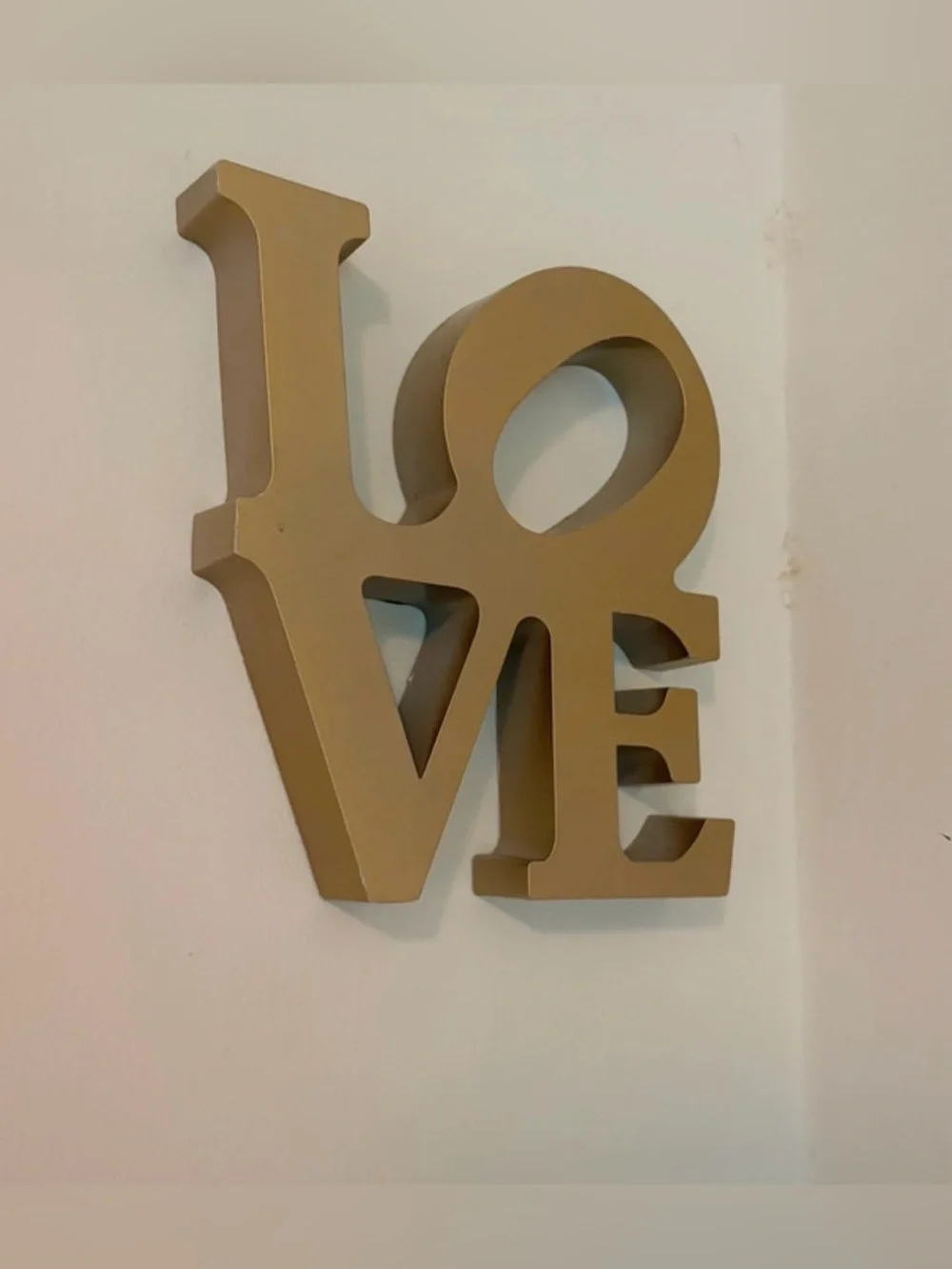 Gold Script and Stacked LOVE Wall Art Set